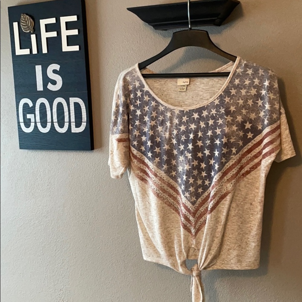 American Flag Tie T-Shirt